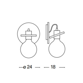 Applique moderne avec douille E27 max. 42W.