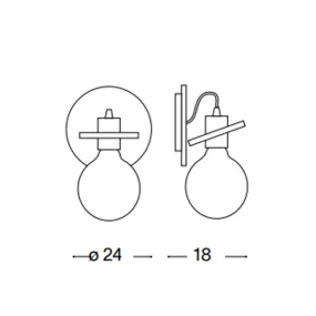 Applique moderne avec douille E27 max. 42W.