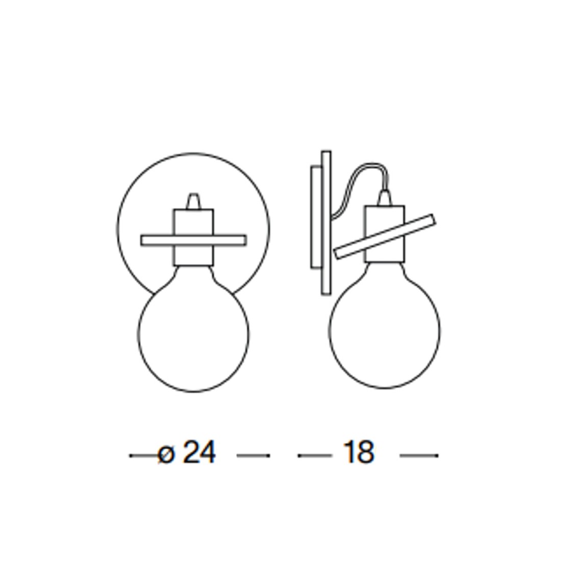 Applique moderne avec douille E27 max. 42W.