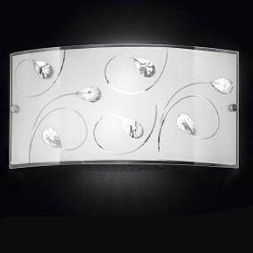 Applique moderno vetro Perenz DROP E27 LED lampada parete gocce cristallo
