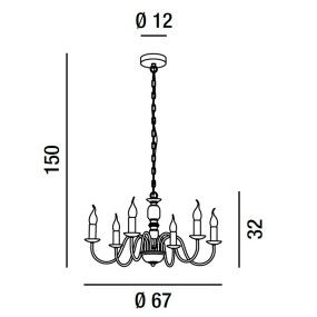 Perenz DUCALE 6262 B lustre moderne