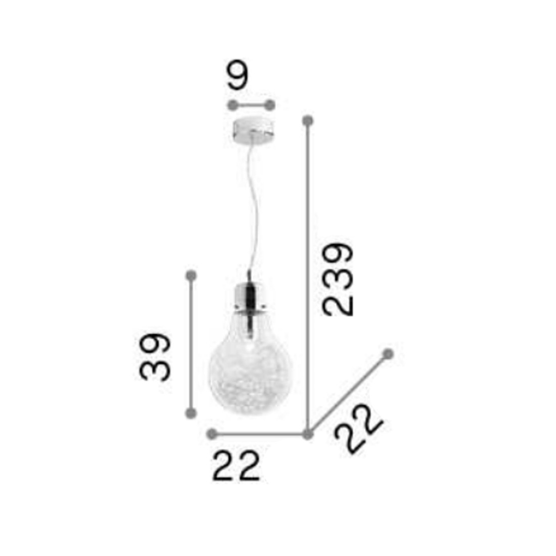 Lampadario moderno Ideal Lux LUCE MAX SP1 SMALL 033679 E27 LED