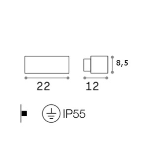 Ideal lux aplique moderno ANDROMEDA AP1 E27 LED