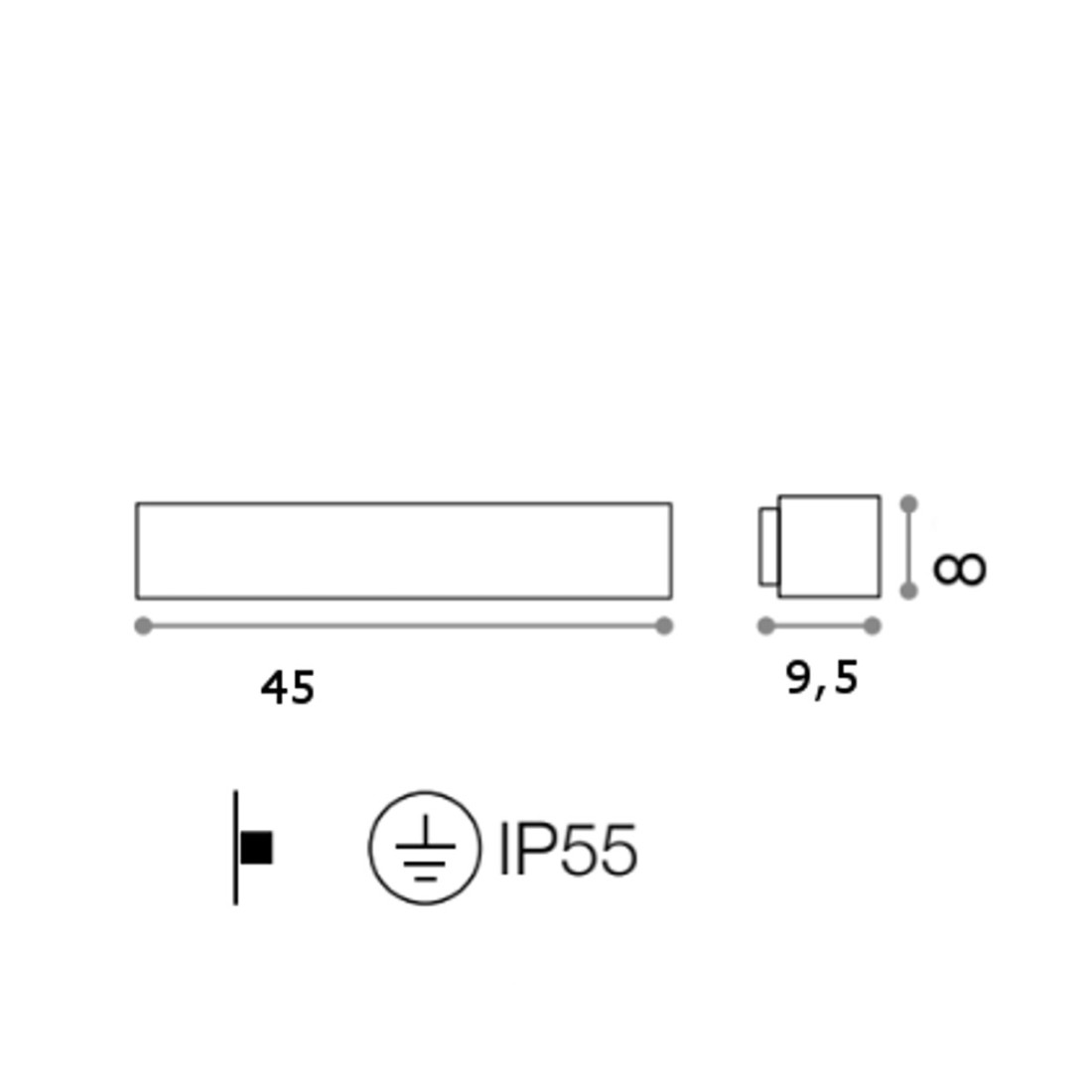 Applique moderna Ideal Lux ANDROMEDA AP2 E27 LED