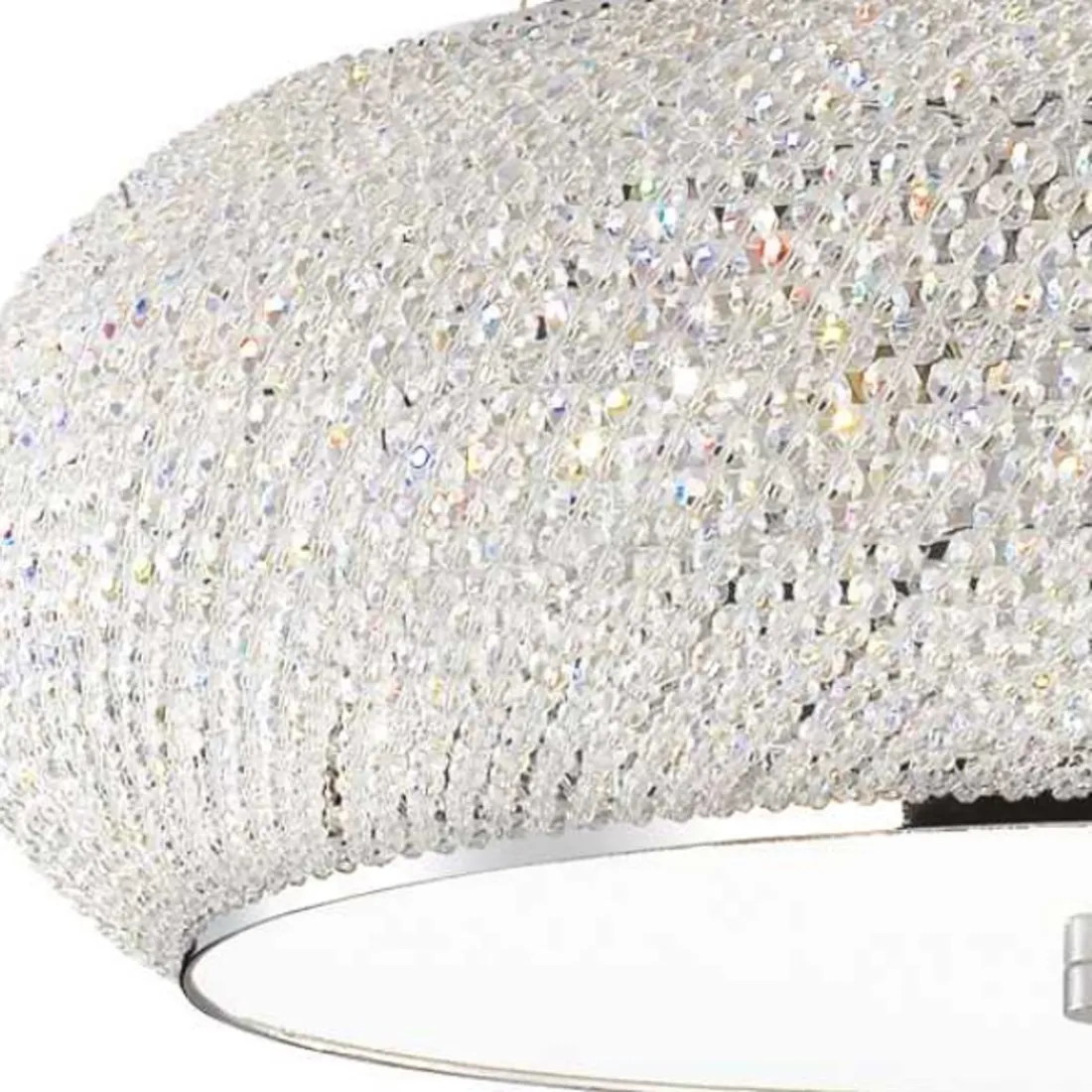 Suspension moderne en cristal, 10 lumières E14 max. 40W.