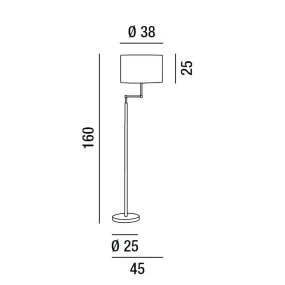 Lampadaire moderne Perenz ROUND HOTEL 6164