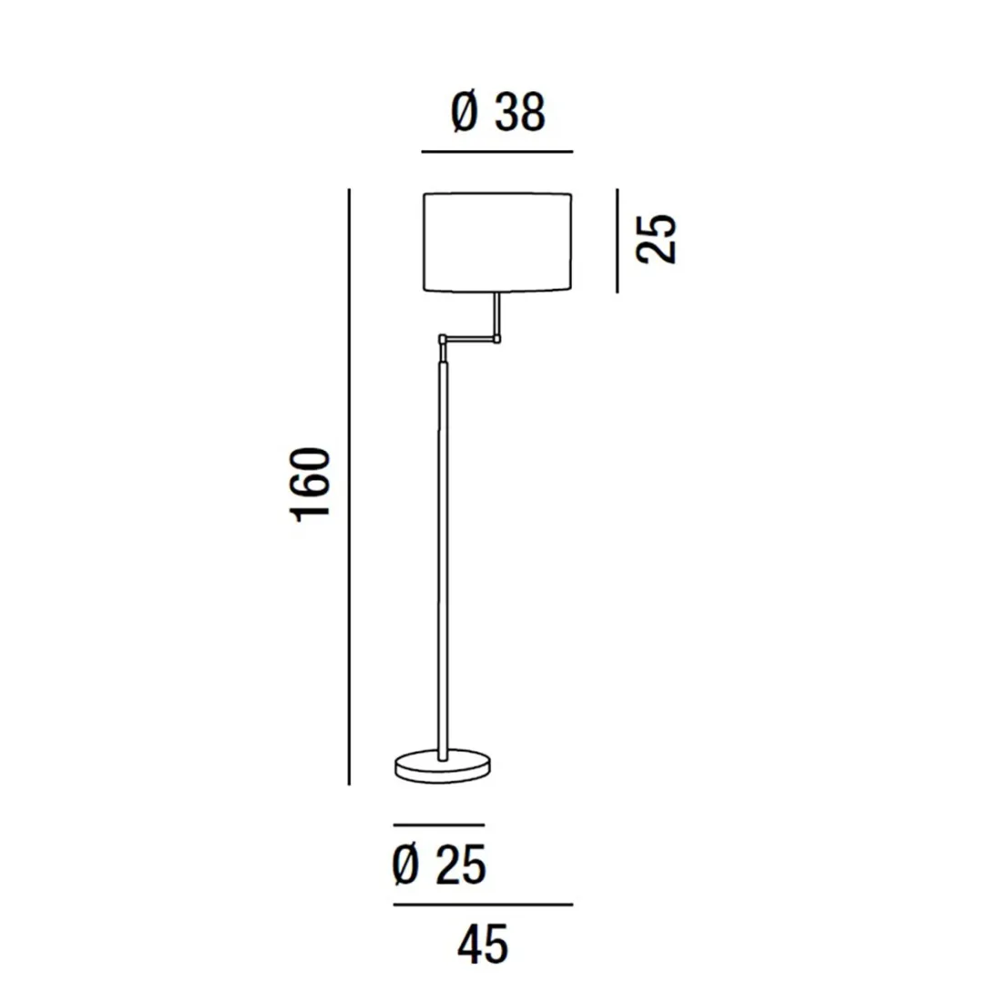 Lampadaire moderne Perenz ROUND HOTEL 6164