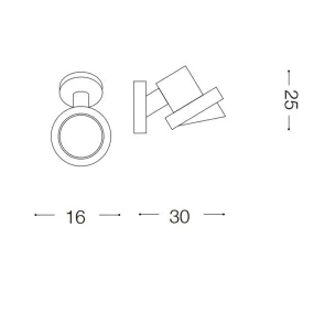 Foco moderno Ideal Lux TERRA AP1 BIG 046167 E27 LED