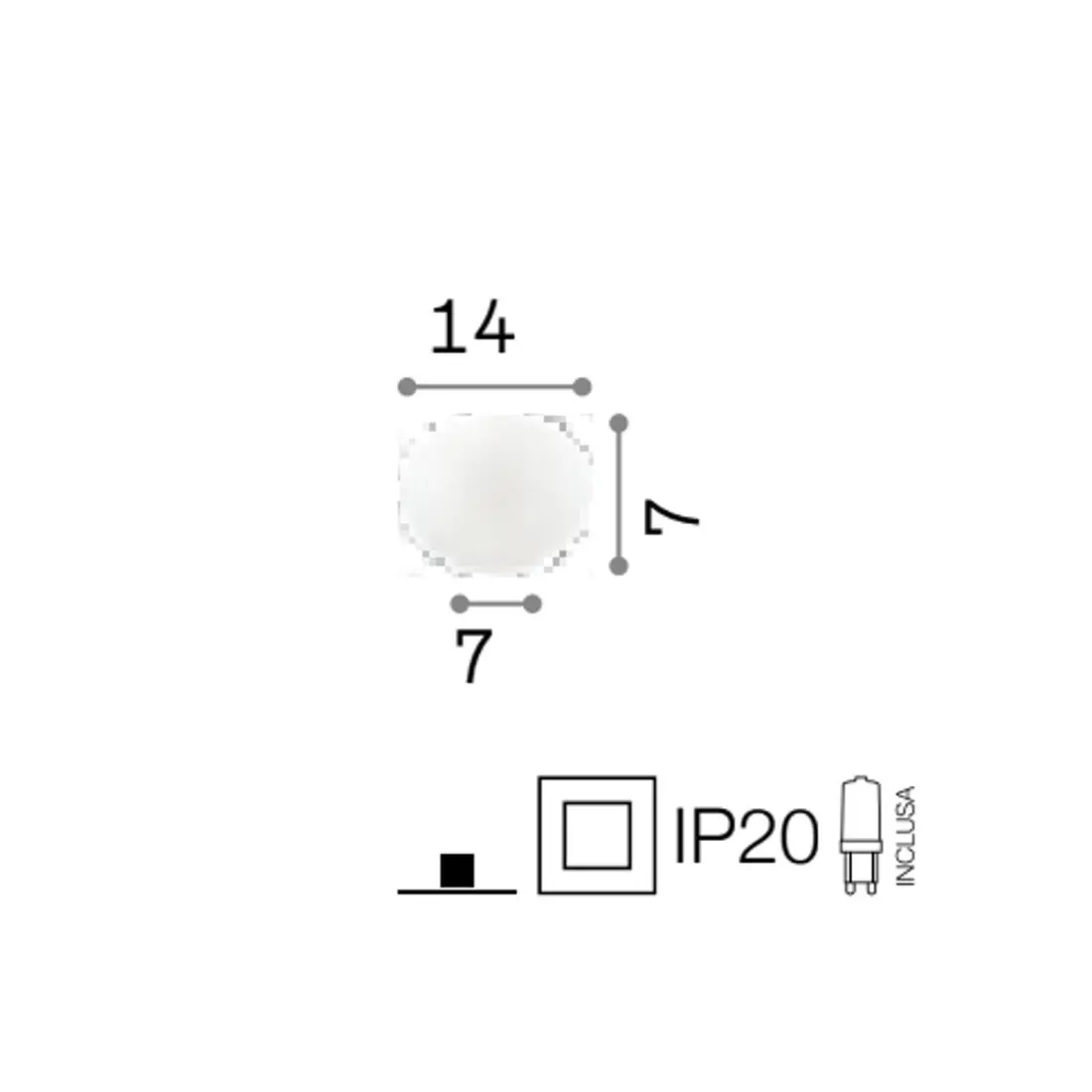 Abat-jour moderna Ideal Lux SMARTIES BIANCO TL1 G9 LED