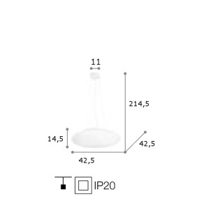 Lampadario moderno Ideal Lux SMARTIES BIANCO SP3 032016 E27 LED
