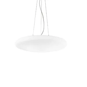 Pendelleuchte 3 Lichter D50cm milchweißes Glas E27 max. 60W.