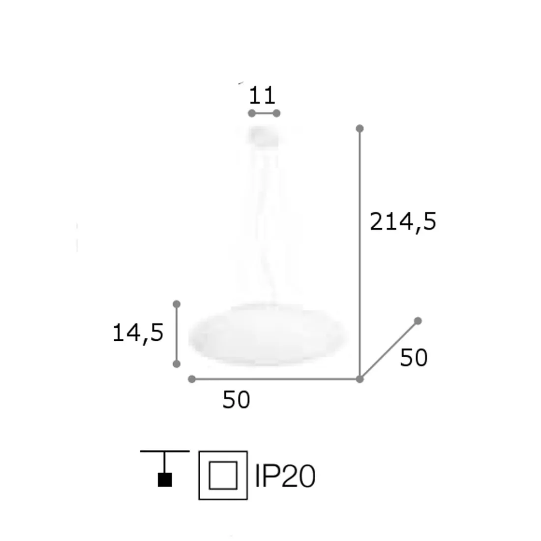 Pendelleuchte 3 Lichter D50cm milchweißes Glas E27 max. 60W.