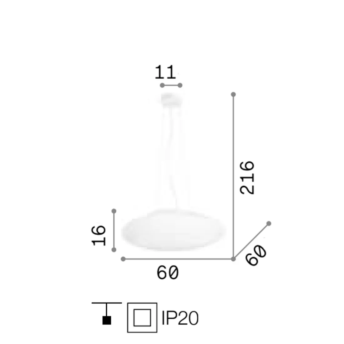 Pendelleuchte 5 Lichter D60cm gebrochenes Milch weißes Glas E27 max. 60W.