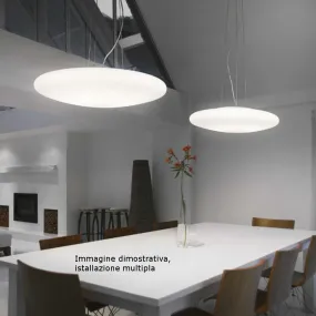 Pendelleuchte 5 Lichter D60cm gebrochenes Milch weißes Glas E27 max. 60W.