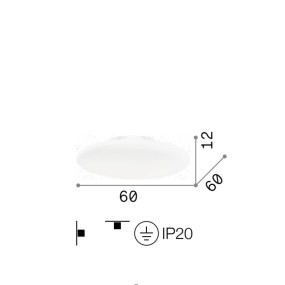 Ideal Lux Plafón moderno SMARTIES BLANCO PL3 032023 E27 LED