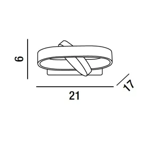 Applique moderno orientabile Perenz BELT 6776 N CT