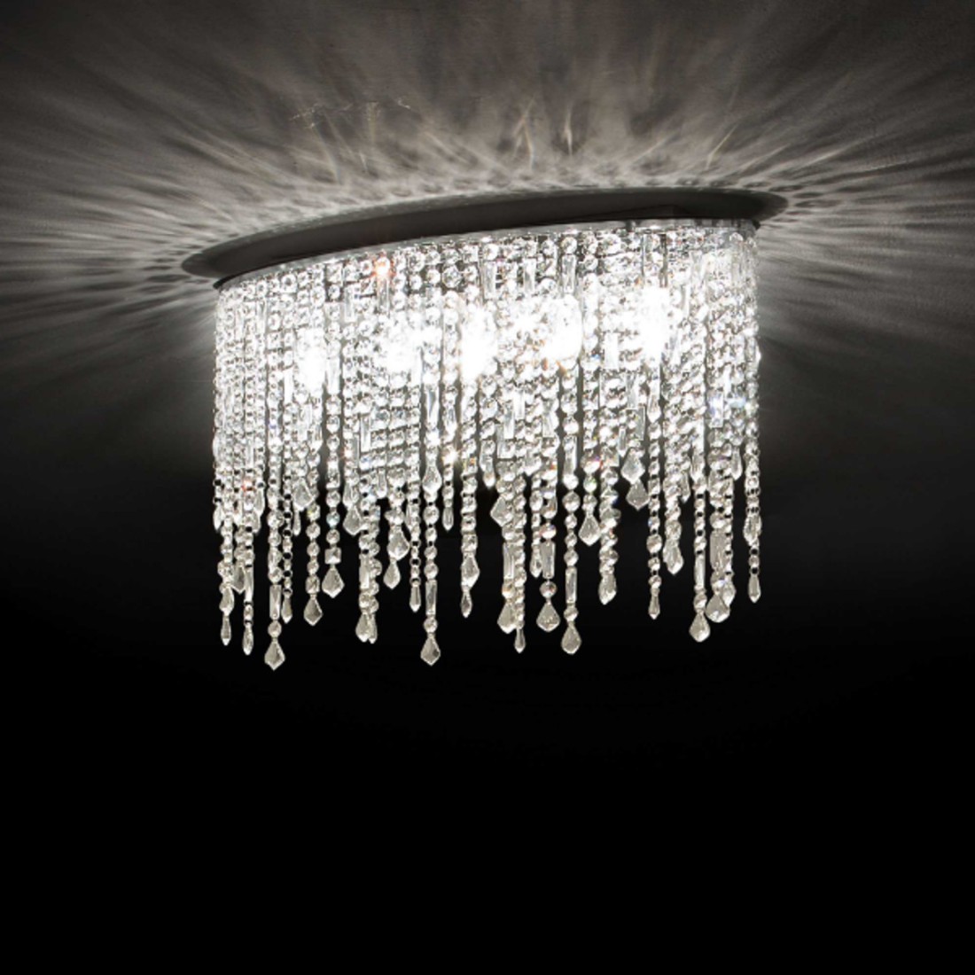 Plafonnier Lustres en Cristal, 5 Lumières G9 Luminaire Lustre