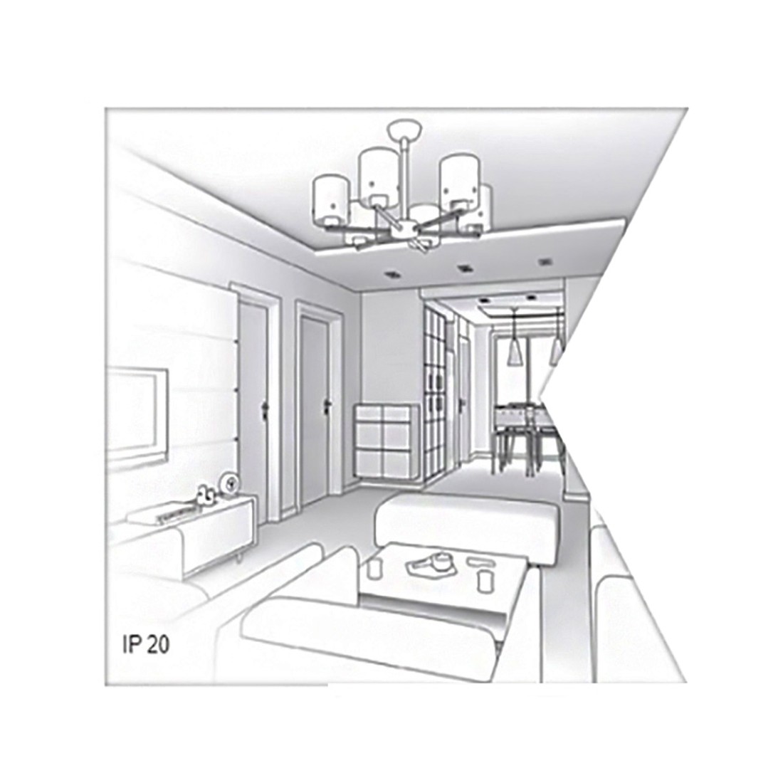 Lampadario moderno Ideal Lux MAPA MAX SP1 D40 045122 E27 LED