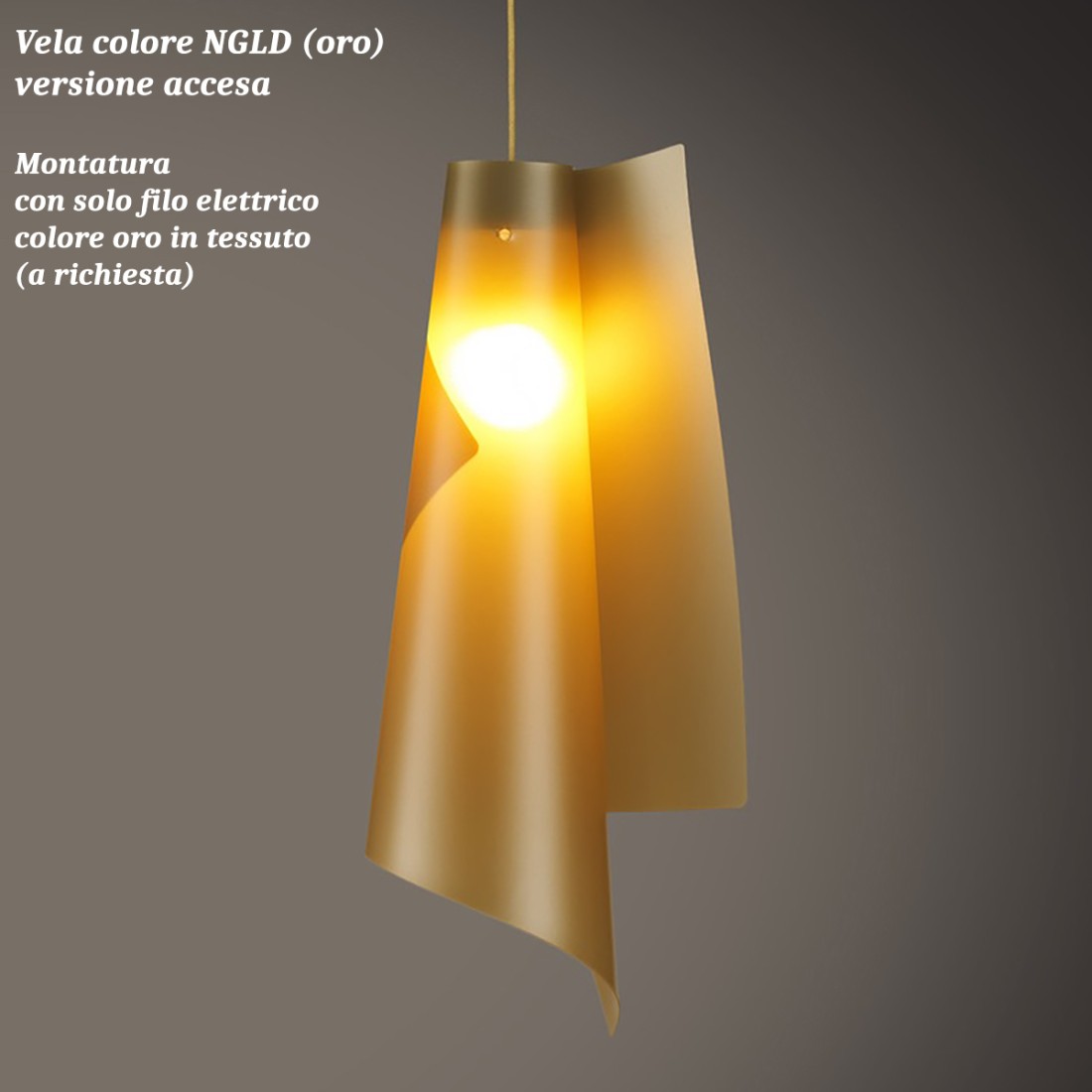 Linea Zero Kronleuchter VELA S50 GOLD