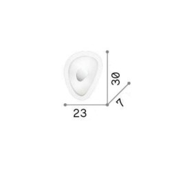 Plafonnier ou applique blanche ronde 2 lumières, E27 max. 60W.