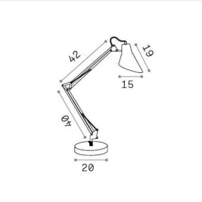 Ideal Lux Schreibtischlampe mit verstellbarem Arm