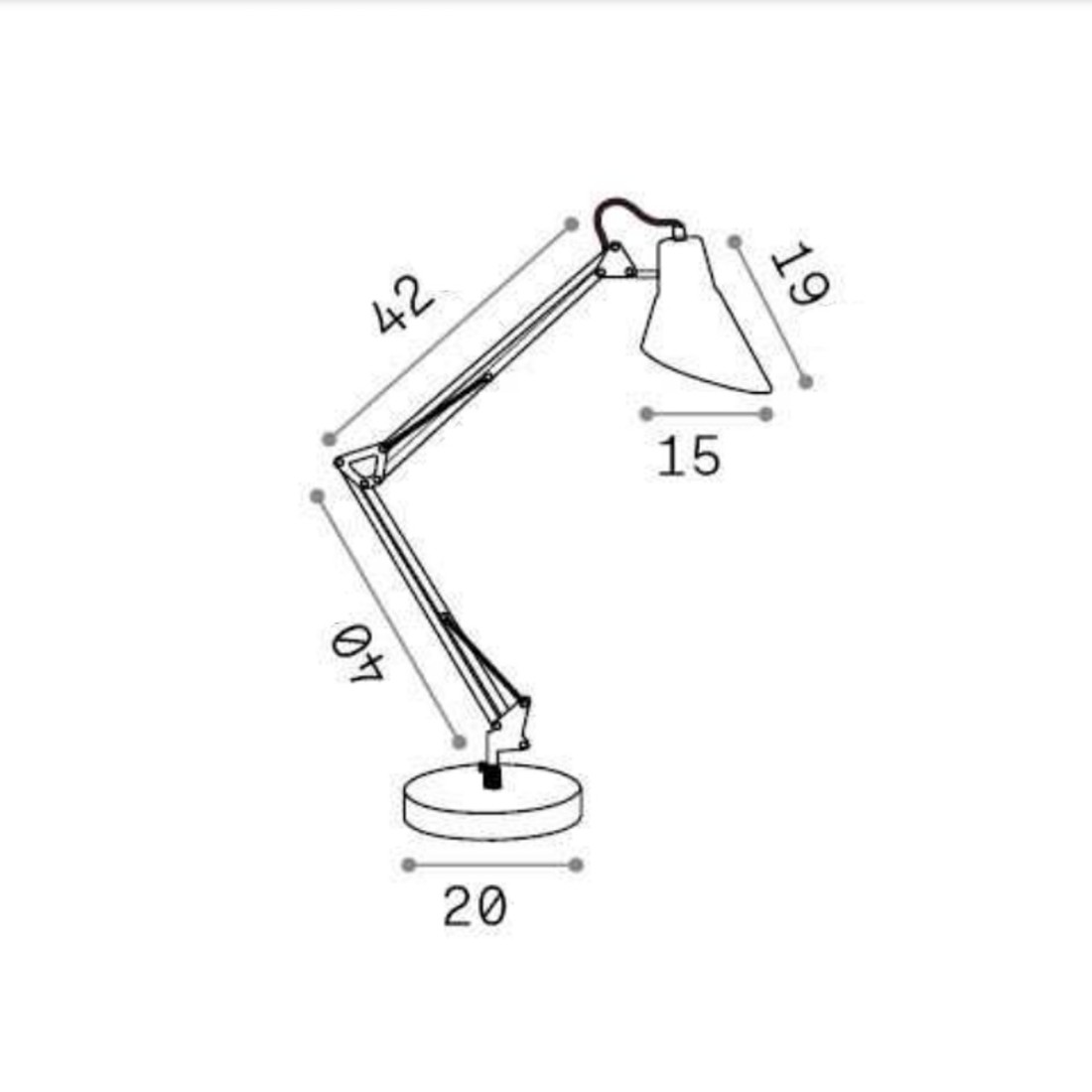 Ideal Lux Schreibtischlampe mit verstellbarem Arm