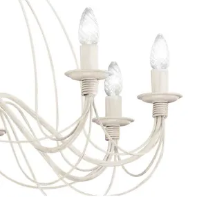 Lustre classique vers le haut, 8 lumières E14 max. 40W.