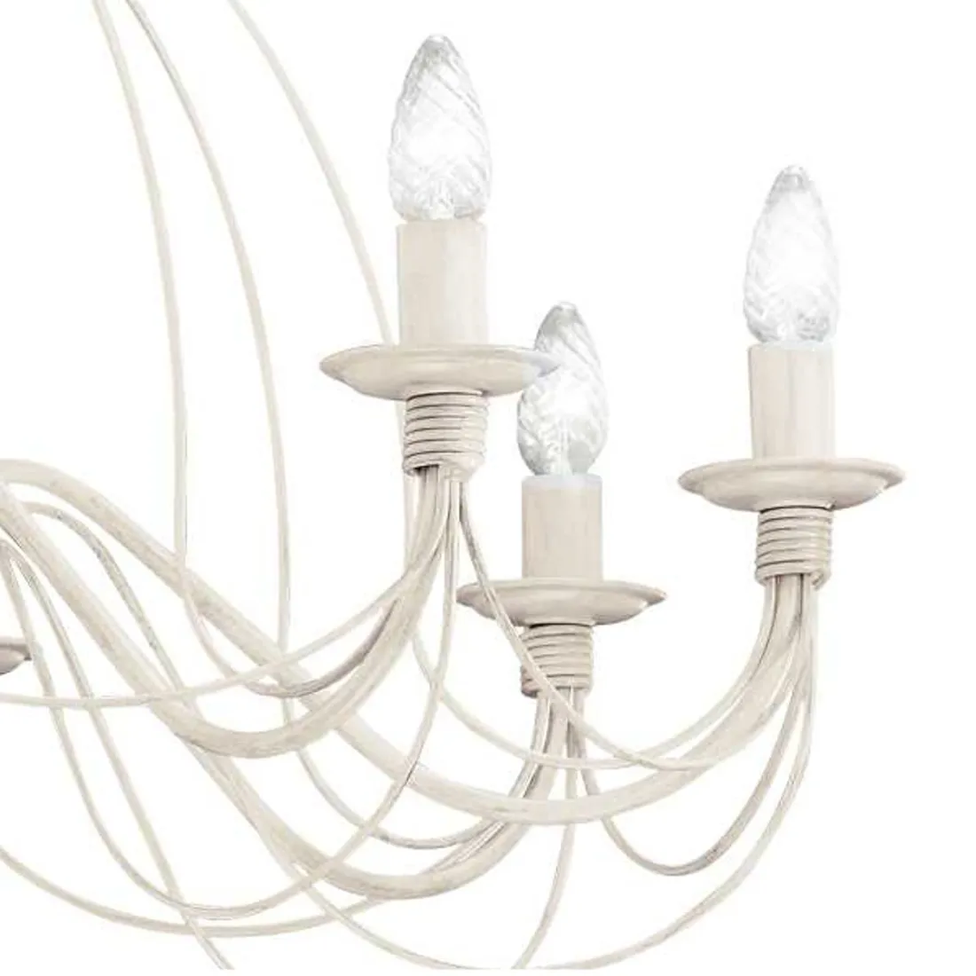 Lustre classique vers le haut, 8 lumières E14 max. 40W.