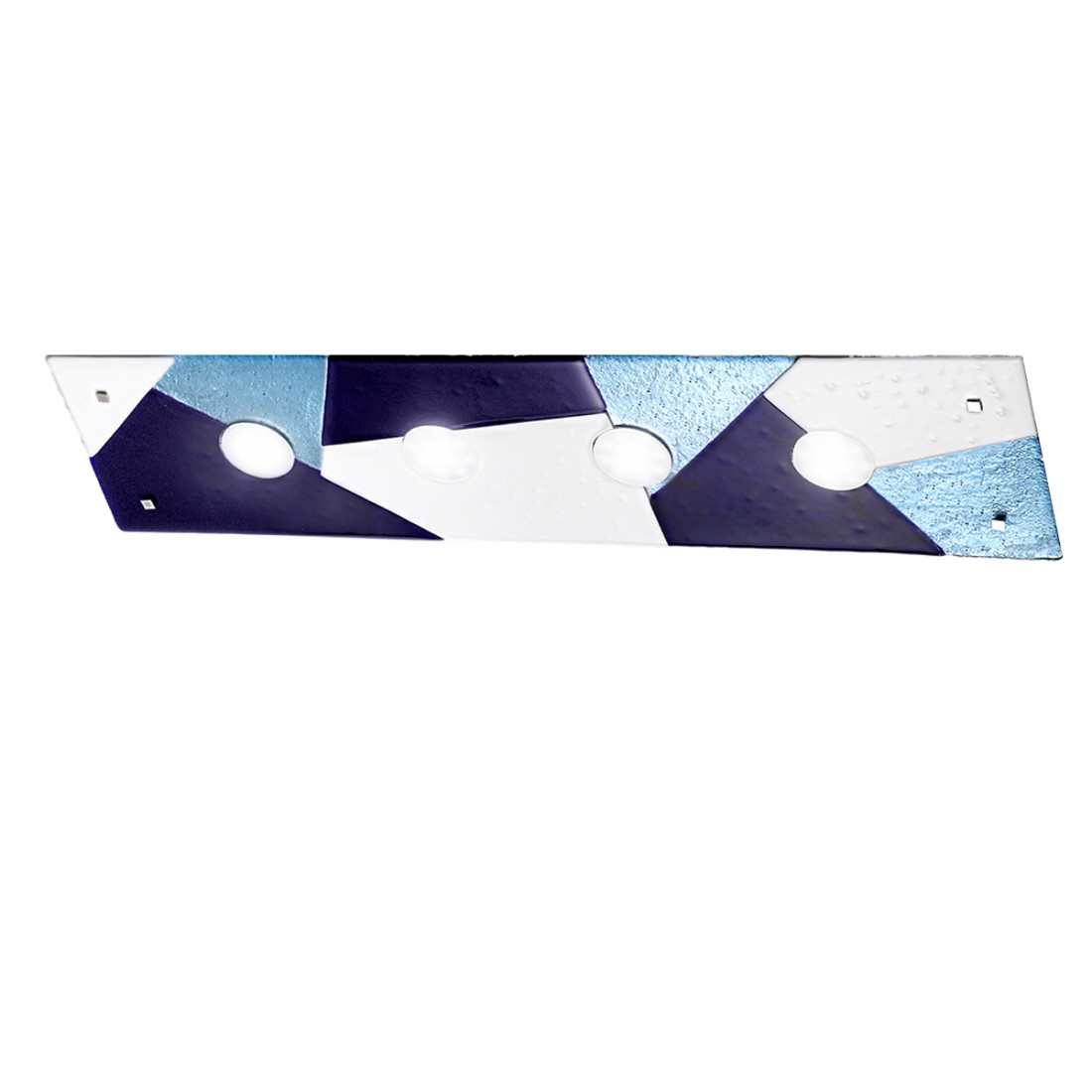 Familamp TRIGONO 330 AG MAXI plafonnier en verre bleu