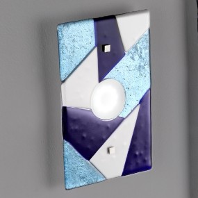 Aplique de cristal azul Familamp TRIGONO 330 AP