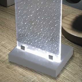 Abat-jour en verre Familamp COOPER 351 LP lampe de table artisanale moderne à LED intégrée