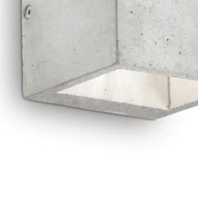Ideal Lux KOOL AP1 G9 Applique rustique cube en béton Led