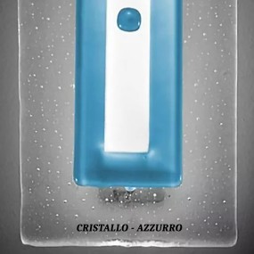 Aplique cristal azul Familamp COOPER 351 AP 3650LM LED integrado moderno aplique artesanal