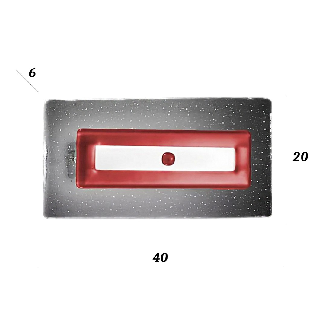 Rote Glaswandleuchte Familamp COOPER 351 AP