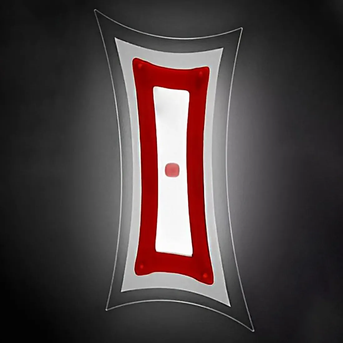 Applique vetro rosso Familamp BLOSSOM 353 AP