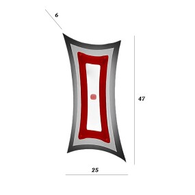 Familamp BLOSSOM 353 AP Wandleuchte aus rotem Glas