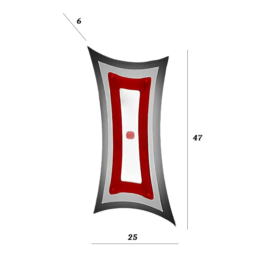 Familamp BLOSSOM 353 AP Wandleuchte aus rotem Glas