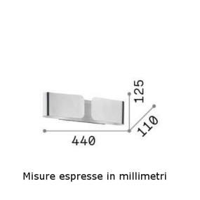 Aplique moderno Ideal Lux CLIP AP2 PEQUEÑO 014166 088273 031361 E27 LED