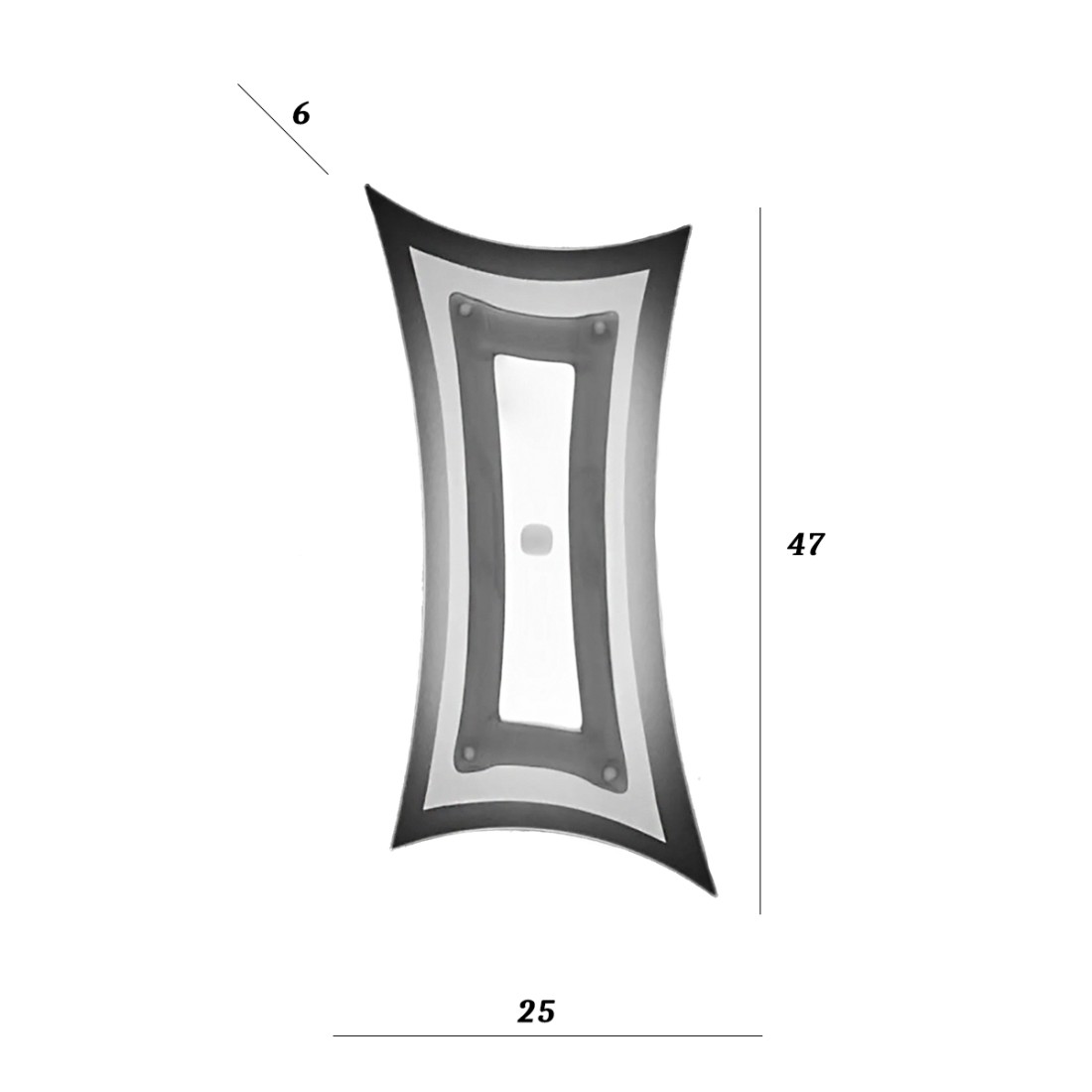 Familamp BLOSSOM 353 AP Wandleuchte aus grauem Glas