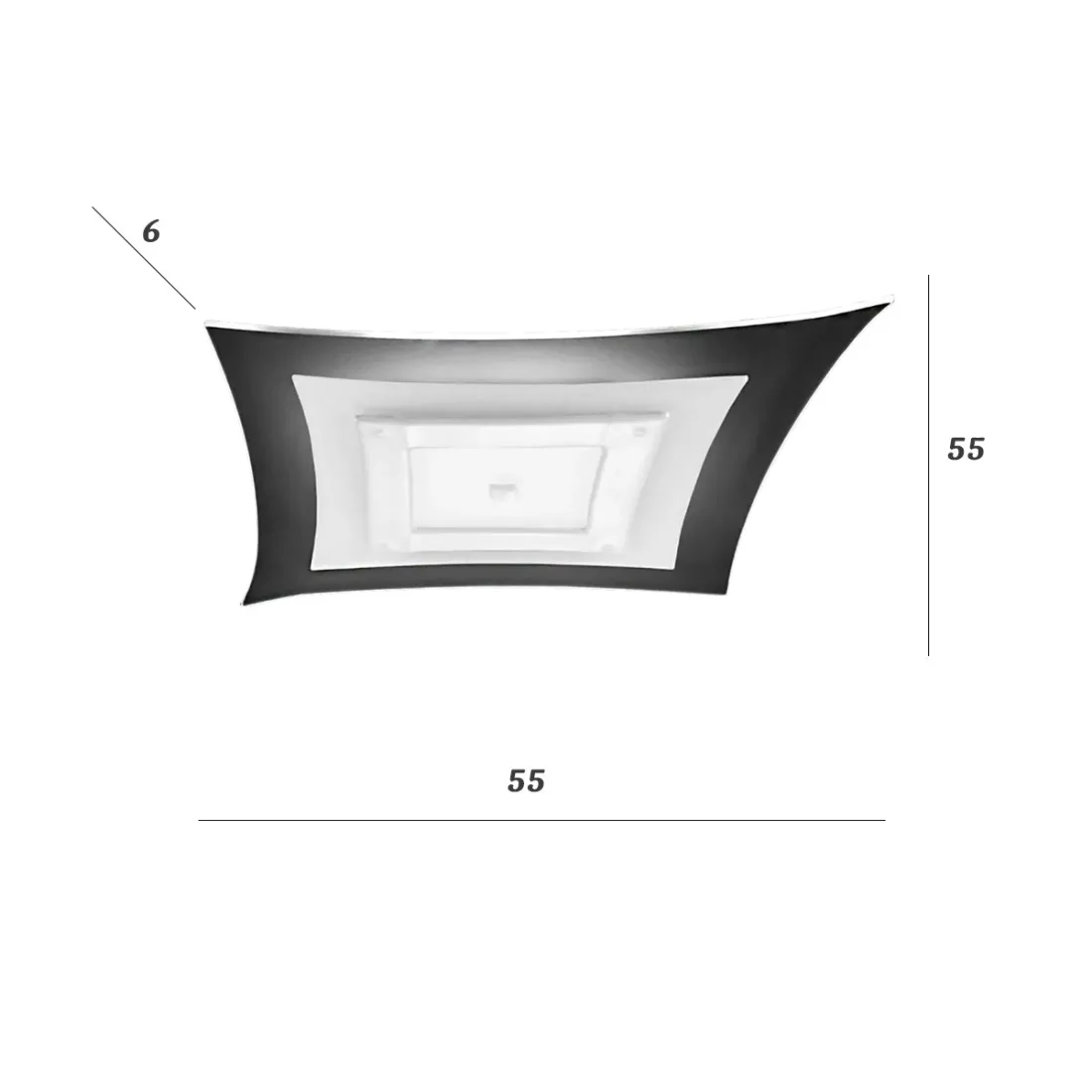 Familamp BLOSSOM 353 PL55 plafonnier en verre blanc