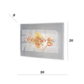 Applique en verre rouge-or...