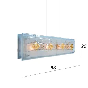 Familamp MIAMI 309 SG lustre en verre or-ambre 24K