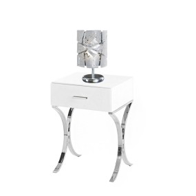 Abat-jour vetro foglia argento-nero Familamp MIAMI 309 LP E14 LED lampada tavolo moderna artigianale