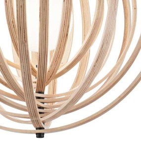 Ideal Lux suspension DISCO SP1. Lustre en bois naturel