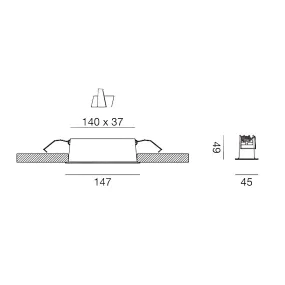 Spot encastrable blanc en aluminium Gea Led GFA1120C