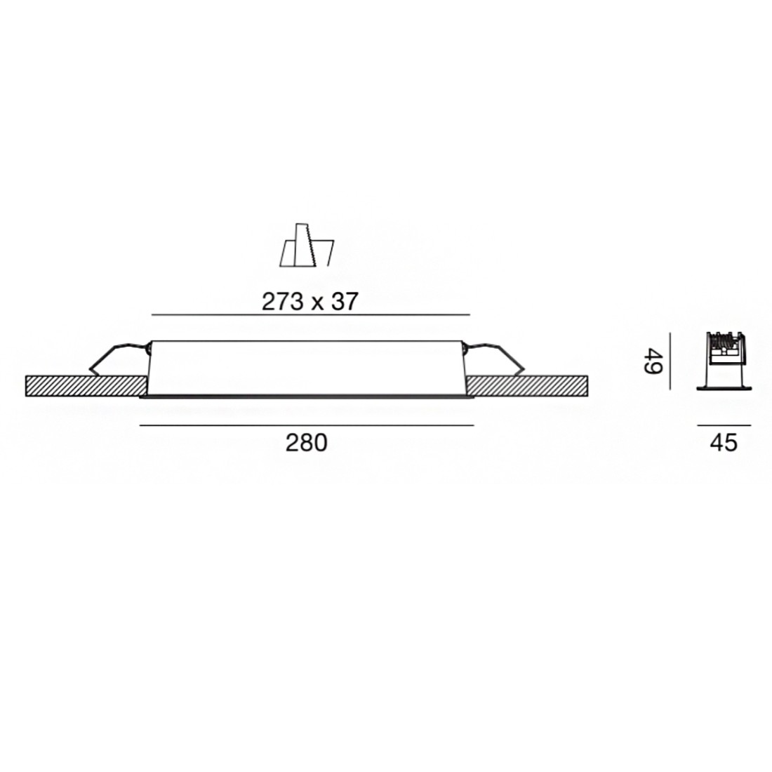 Gea Led GFA1121C LED 3000K 1600LM weiß Aluminium Einbaustrahler moderne integrierte LED