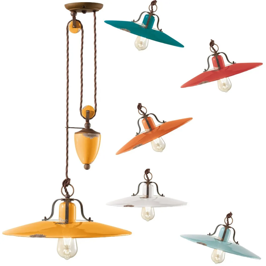 Lampara rustica Ferroluce Retrò COUNTRY C1446 E27 LED