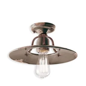 Plafoniera rustica Ferroluce Retrò COUNTRY C1444 E27 LED