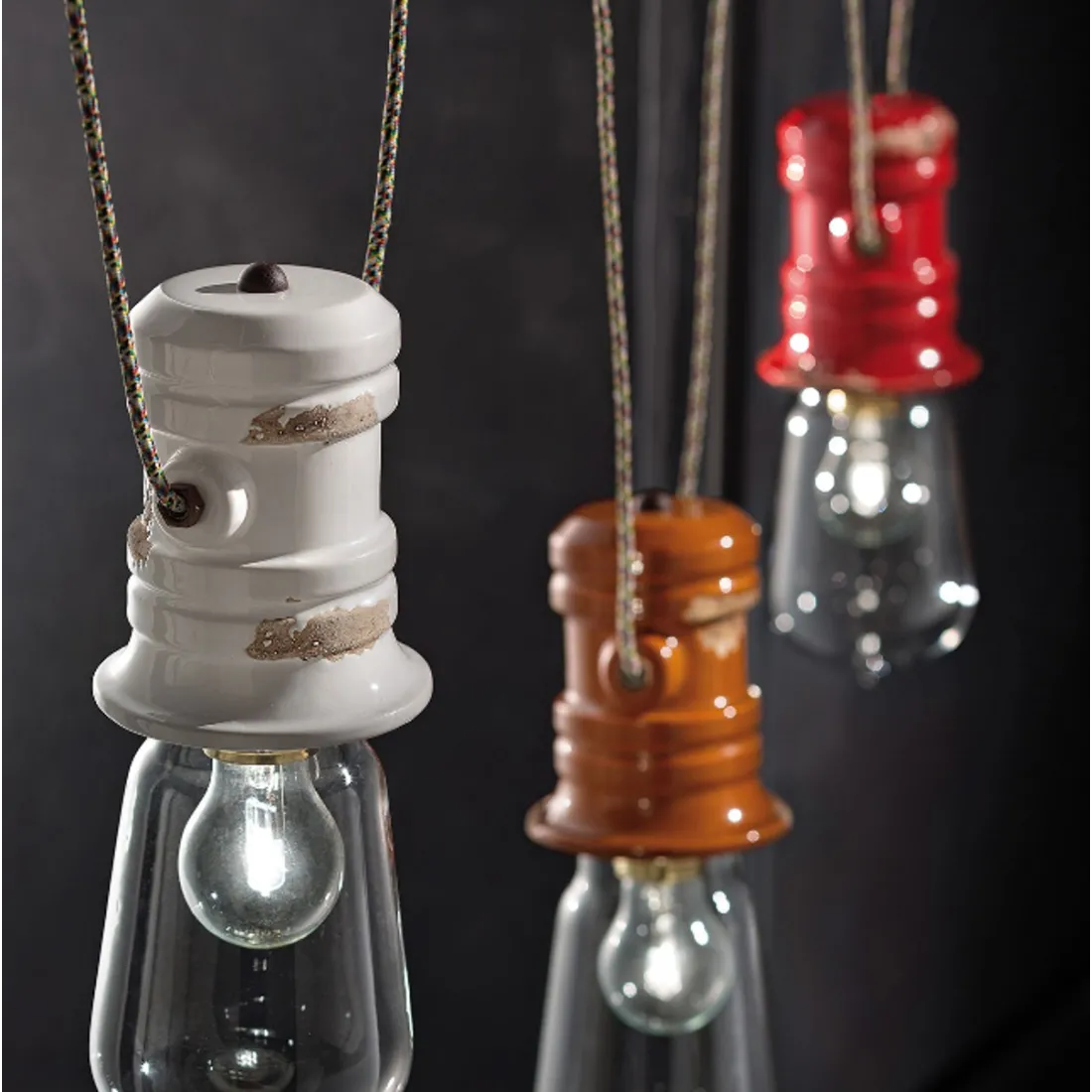 Araña rústica Ferroluce Retrò URBAN C1742 E27 LED