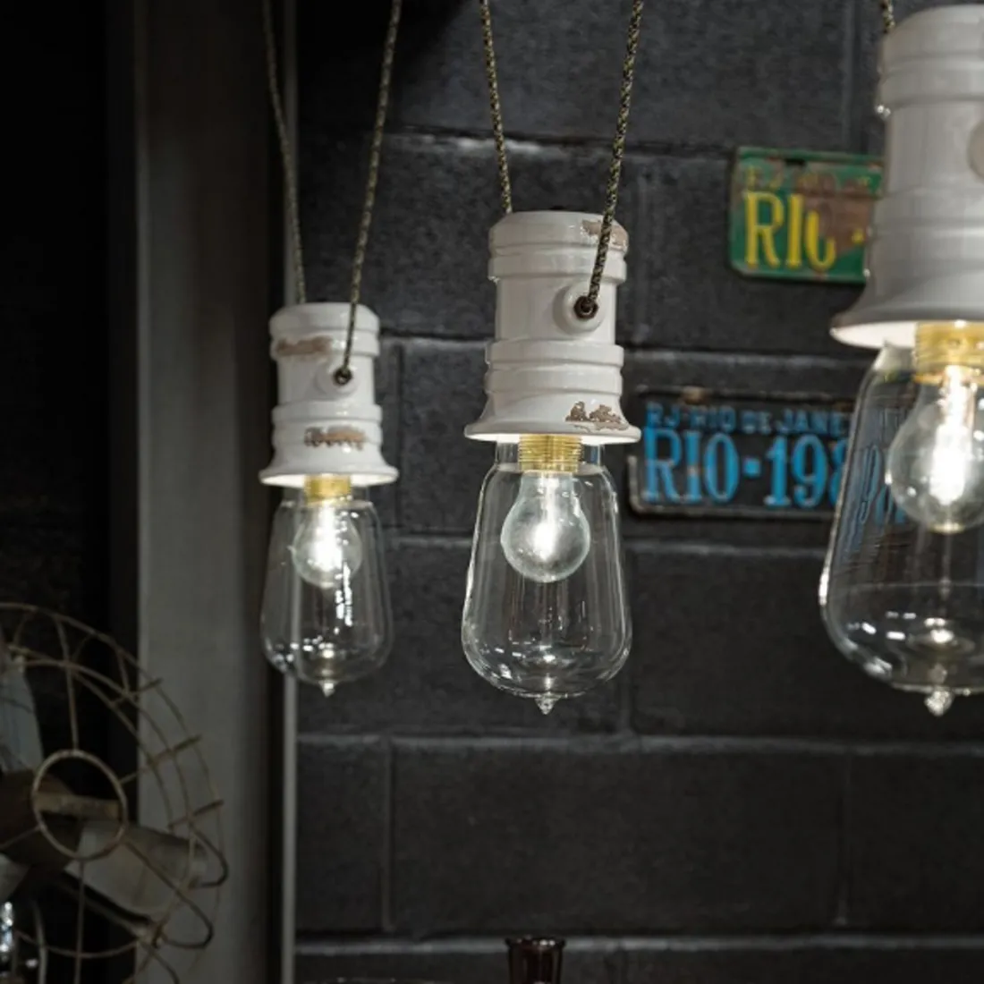 Araña rústica Ferroluce Retrò URBAN C1742 E27 LED